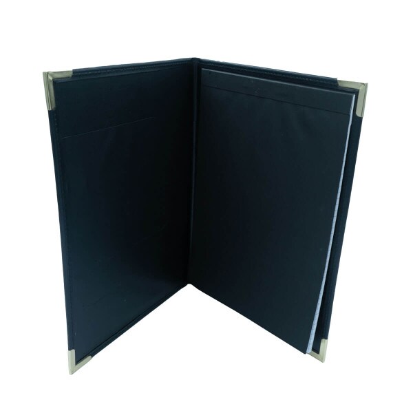 Black Leather Utah State University U-State Folder with Notebook